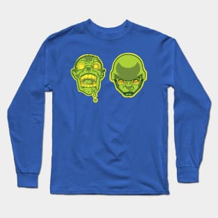 Zambie and Helmet Head Long Sleeve T-Shirt